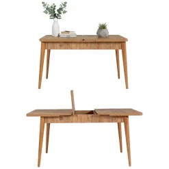 Tavoli Allungabili|Cucina > Dmora Tavolo allungabile 6-8 posti 90x90cm ardesia - Airin Grigio Ardesia