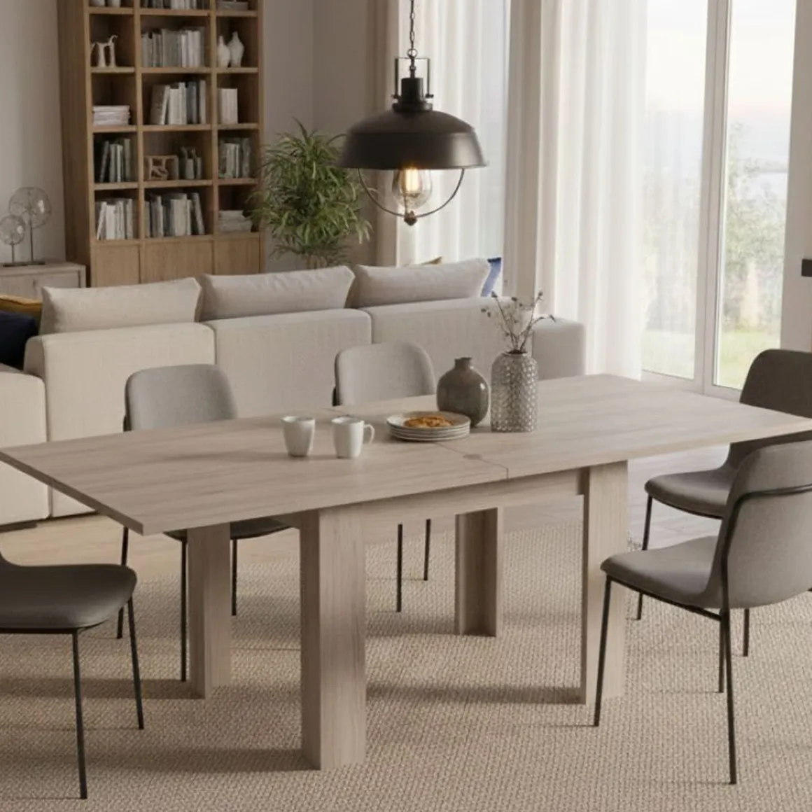 Tavoli Allungabili > Dmora Tavolo allungabile 8-10 posti 137x90cm acacia - Takumi Marrone Acacia