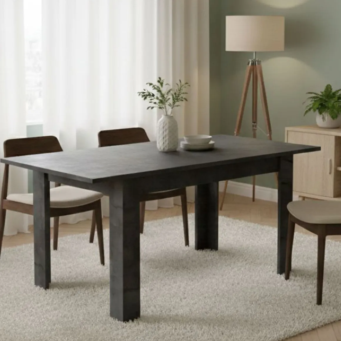 Tavoli Allungabili > Dmora Tavolo allungabile 8-10 posti 137x90cm - Takumi Bianco Lucido