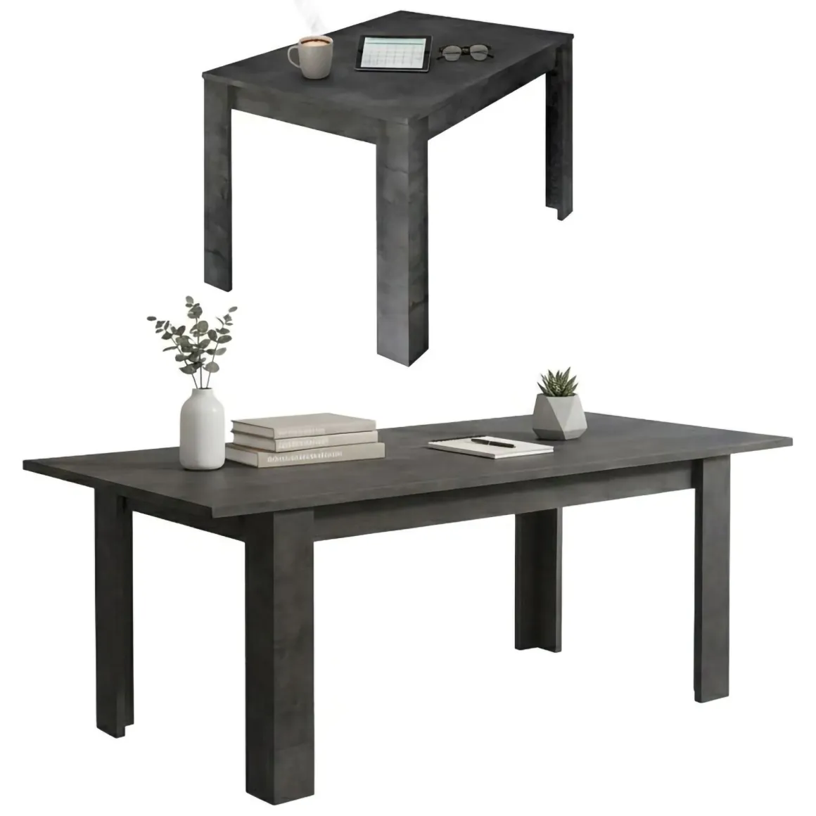 Tavoli Allungabili > Dmora Tavolo allungabile 8-10 posti 137x90cm - Takumi Bianco Lucido