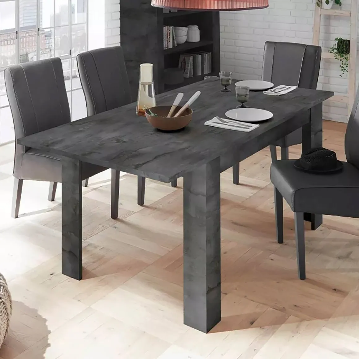 Tavoli Allungabili > Dmora Tavolo allungabile 8-10 posti 137x90cm - Takumi Bianco Lucido