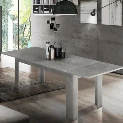 Tavoli Allungabili|Cucina > Dmora Tavolo allungabile 8-10 posti 140/190x90cm - Arizon Grigio