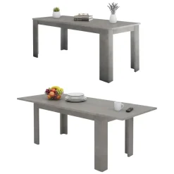 Tavoli Allungabili|Cucina > Dmora Tavolo allungabile 8-10 posti 140/190x90cm - Arizon Grigio