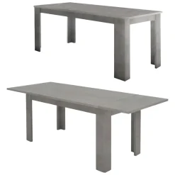 Tavoli Allungabili|Cucina > Dmora Tavolo allungabile 8-10 posti 140/190x90cm - Arizon Grigio