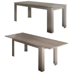 Tavoli Allungabili|Cucina > Dmora Tavolo allungabile 8-10 posti 160/220x88cm cemento - Artino Grigio Cemento