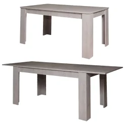 Tavoli Allungabili|Cucina > Dmora Tavolo allungabile 8-10 posti 160/220x88cm cemento - Artino Grigio Cemento