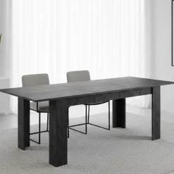Tavoli Allungabili|Cucina > Dmora Tavolo allungabile 8-10 posti 160/220x88cm rovere - Artino Marrone Rovere