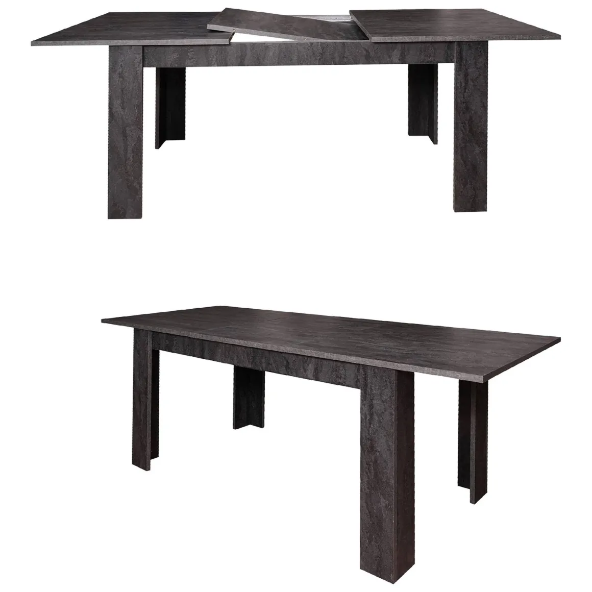 Tavolo allungabile 8-10 posti 160/220x88cm grigio - Artino