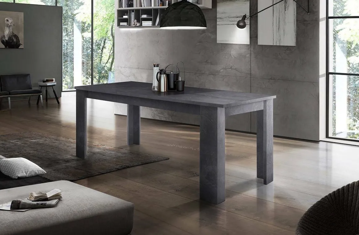 Tavolo allungabile 8-12 posti 160/210x90cm ardesia - Agenore