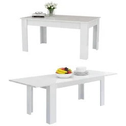 Tavoli Allungabili|Cucina > Dmora Tavolo allungabile 8-12 posti 160/210x90cm cemento - Agenore Grigio Cemento