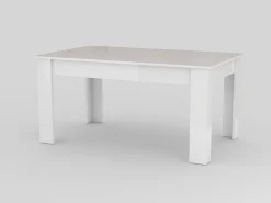 Tavoli Allungabili|Cucina > Dmora Tavolo allungabile 8-12 posti 160/210x90cm cemento - Agenore Grigio Cemento