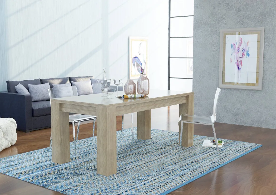 Tavoli Allungabili > Dmora Tavolo allungabile 8-12 posti 180x95cm - Arvier Bianco