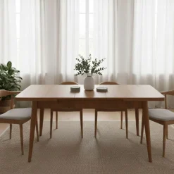 Tavolo allungabile vintage 6-8 posti 130x80cm noce - Dorotea