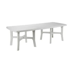 Tavolo da esterno Adonas, 160x90h72 cm, Bianco
