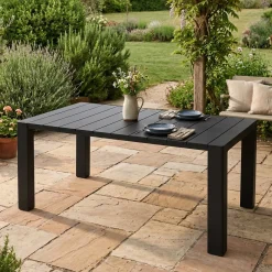 Tavoli Da Esterno > Dmora Tavolo da esterno allungabile 6-8 posti 90/160x98cm tortora - Langsa Grigio Tortora