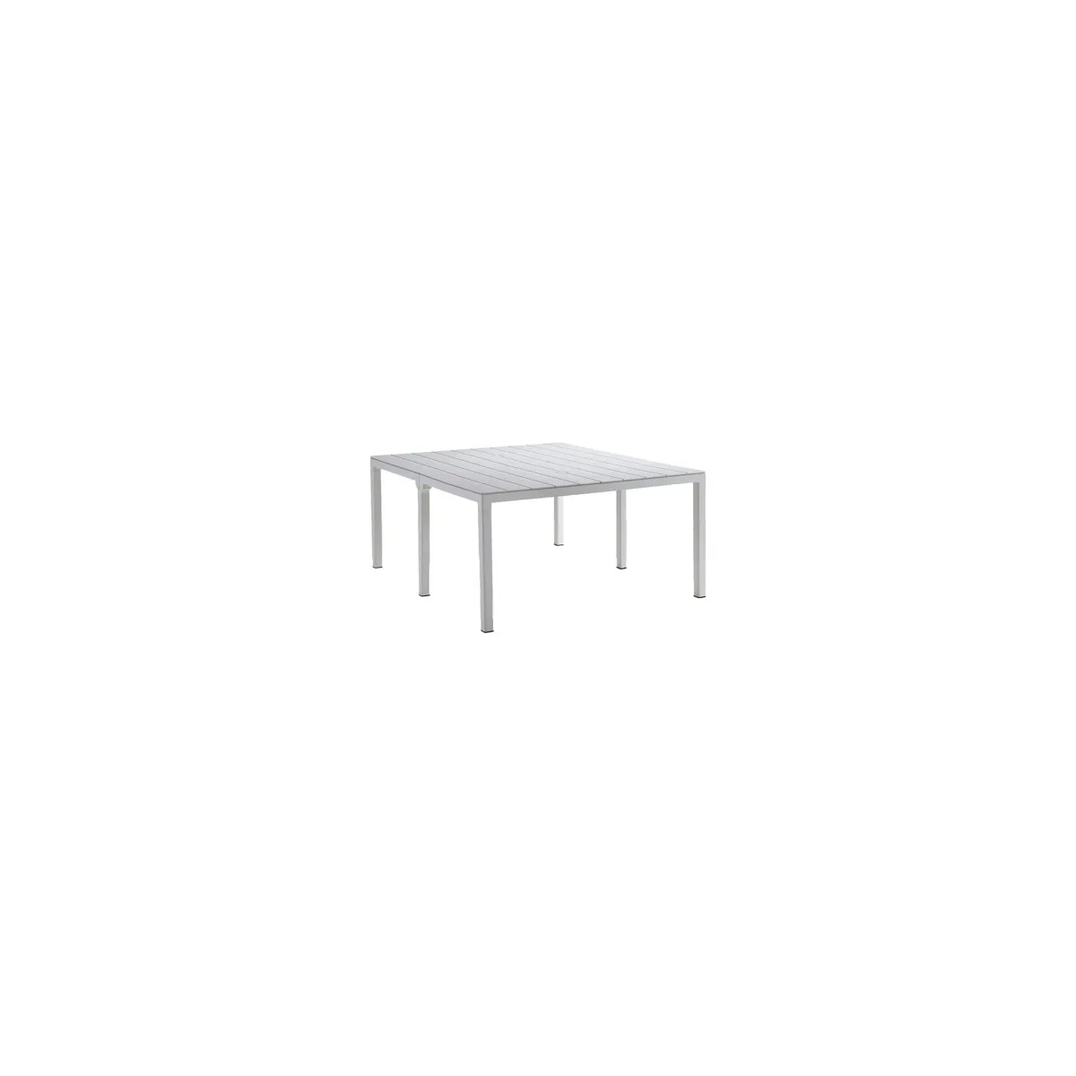 Tavoli Da Esterno > Dmora Tavolo da esterno allungabile 8-12 posti 146/292x86cm - Campana Bianco
