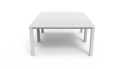 Tavolo da esterno allungabile 8-12 posti 147/294x90cm bianco - Brossard