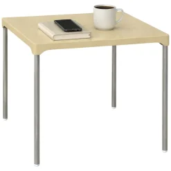 Tavolo da Esterno Beige 4 Posti Tavolo Tavolo Fisso Quadrato 75x75x72h cm, Lunghezza Massima 75 cm Made in Italy - Brownstown