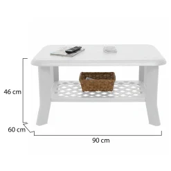 Tavoli Da Esterno > Dmora Tavolo da Esterno 4 Posti Tavolo Tavolo Fisso Quadrato 70x70x72h cm, Lunghezza Massima 70 cm Made in Italy - Straven Bianco