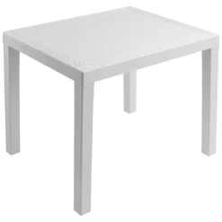 Tavolo da Esterno Bianco 4 Posti Tavolo Tavolo Fisso Rettangolare 78x65x72h cm, Lunghezza Massima 78 cm Made in Italy - Cobbtown