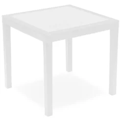 Tavolo da Esterno Bianco 4 Posti Tavolo Tavolo da Esterno Fisso 78x78x73h cm, Lunghezza Massima 78 cm Made in Italy - Frostproof