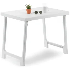 Tavoli Da Esterno > Dmora Tavolo da Esterno 6 Posti Tavolo Tavolo da Esterno Fisso 137x85x72h cm, Lunghezza Massima 137 cm Made in Italy - Greggs Bianco