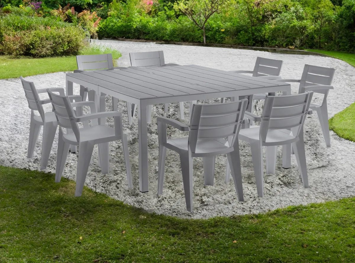 Tavoli Da Esterno > Dmora Tavolo da esterno Campana, 292x86 h74 cm, Grigio