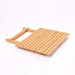 Tavolo da Esterno Marrone 4 Posti Tavolo Tavolino Pieghevole 80x60x72h cm, Finitura Effetto Doghe - Lestizza