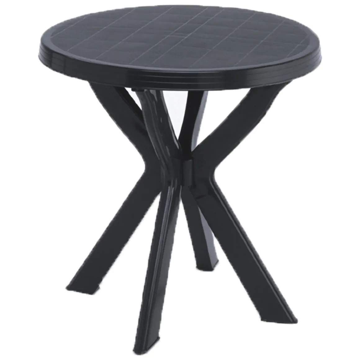 Tavolo da Esterno Nero Antracite 2 Posti Lunghezza Massima 70 cm 70x70x72h cm, Finitura Effetto Liscio Made in Italy - Lorwood