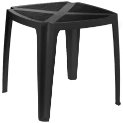 Tavolo da Esterno Nero Antracite 4 Posti Lunghezza Massima 75 cm 75x75x72h cm, Finitura Effetto Rattan Made in Italy - Stillions