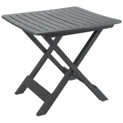 Tavolo da Esterno Nero Antracite 4 Posti Pieghevole 79x72x70h cm, Tavolo Tavolo Pieghevole Rettangolare Made in Italy - Ruthton