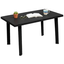 Tavoli Da Esterno > Dmora Tavolo da Esterno 6 Posti Lunghezza Massima 137 cm 137x85x72h cm, Finitura Effetto Liscio Made in Italy - Greggs Nero Antracite