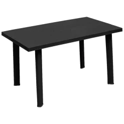 Tavoli Da Esterno > Dmora Tavolo da Esterno 6 Posti Lunghezza Massima 137 cm 137x85x72h cm, Finitura Effetto Liscio Made in Italy - Greggs Nero Antracite