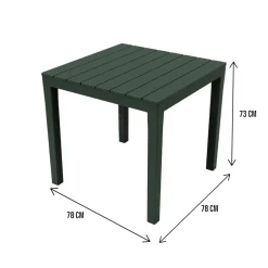 Tavoli Da Esterno|Outdoor > Dmora Tavolo da esterno 4 posti 78x78cm antracite - Vo Nero Antracite
