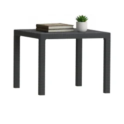 Tavoli Da Esterno > Dmora Tavolo da esterno 4 posti 95x95cm antracite - Terrace Nero Antracite
