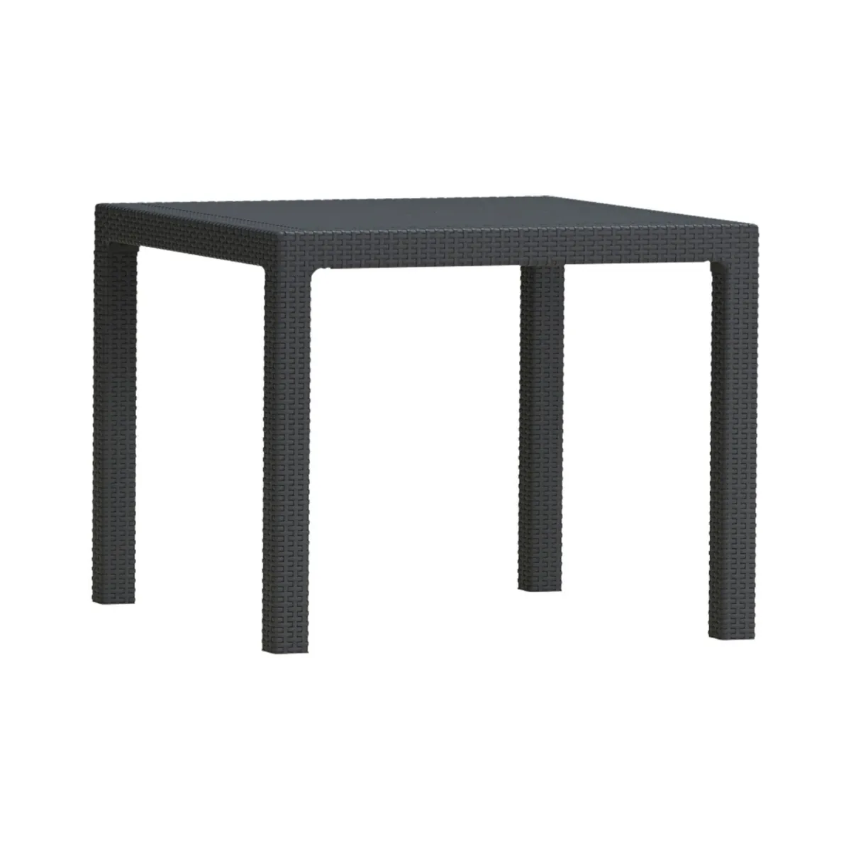 Tavoli Da Esterno > Dmora Tavolo da esterno 4 posti 95x95cm antracite - Terrace Nero Antracite