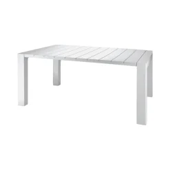 Tavoli Da Esterno > Dmora Tavolo da esterno 10 posti 160x98cm - Magelang Bianco