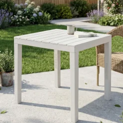 Tavolo da esterno 4 posti 78x78cm bianco - Vo
