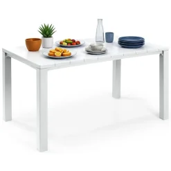 Tavoli Da Esterno > Dmora Tavolo da esterno 6 posti 147x90cm - Listowel Bianco