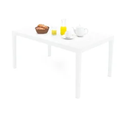 Tavoli Da Esterno|Outdoor > Dmora Tavolo da esterno 6 posti 150x90cm - Askia Bianco