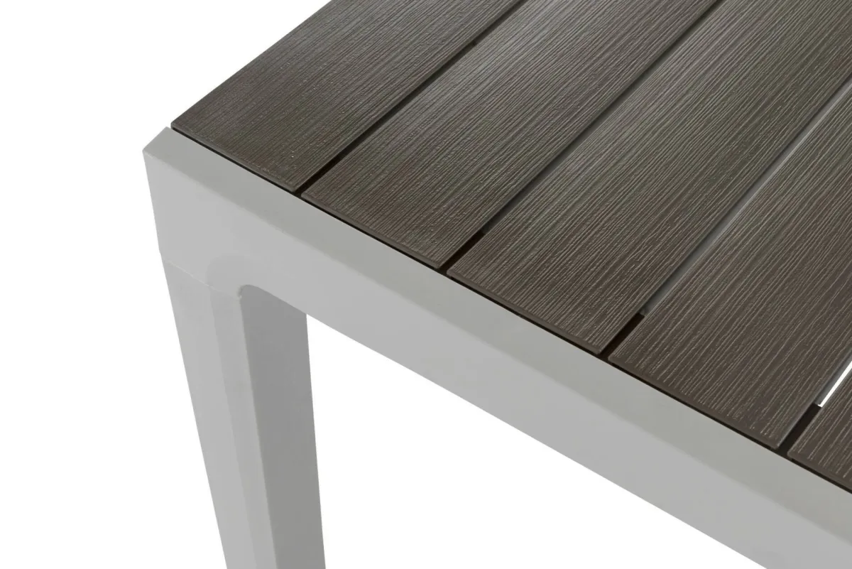 Tavoli Da Esterno > Dmora Tavolo da esterno 6 posti 160x90cm bianco e tortora - Innisfail Grigio, Bianco Tortora