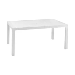 Tavoli Da Esterno > Dmora Tavolo da esterno 6 posti 94x160cm - Pickering Bianco