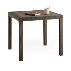 Tavoli Da Esterno|Outdoor > Dmora Tavolo da esterno 6 posti 80x80cm - Acqua Marrone
