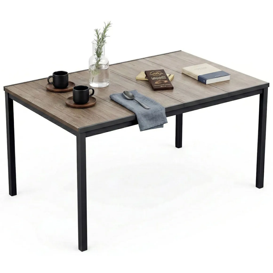 Tavolo da esterno 6 posti 159x95cm rovere e antracite - Sarnia
