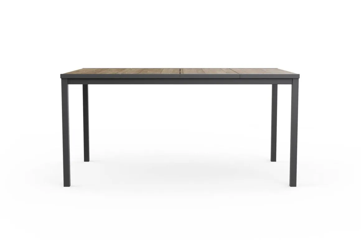 Tavolo da esterno 6 posti 159x95cm rovere e antracite - Sarnia