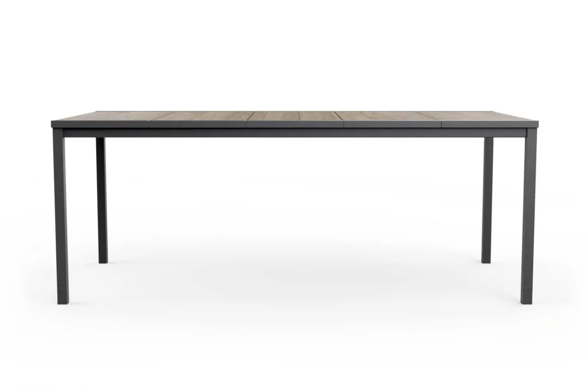 Tavoli Da Esterno > Dmora Tavolo da esterno 8 posti 200x95cm rovere e bianco - Sarnia Bianco, Marrone Rovere