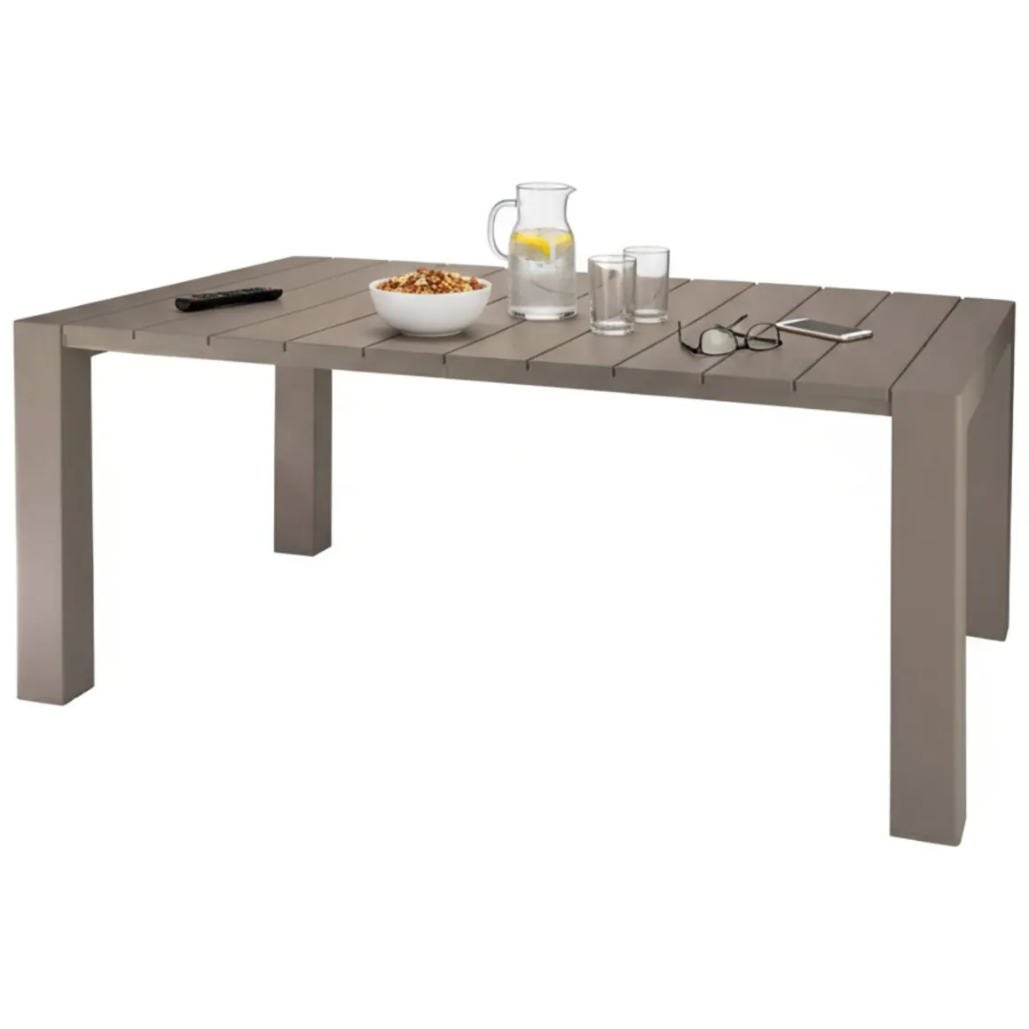 Tavolo da esterno 10 posti 160x98cm tortora - Magelang