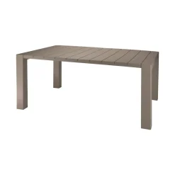 Tavolo da esterno 10 posti 160x98cm tortora - Magelang