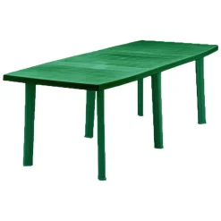 Tavolo da Esterno Verde 10 Posti Meccanismo Estensione Allunga Centrale 216x90x72h cm, Allungabile Made in Italy - Crossley