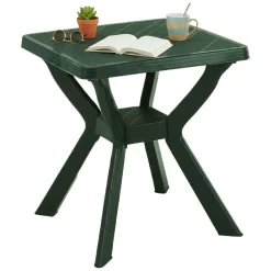 Tavoli Da Esterno > Dmora Tavolo da Esterno 4 Posti Tavolo Tavolo Fisso Quadrato 75x75x72h cm, Lunghezza Massima 75 cm Made in Italy - Brownstown Verde